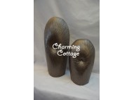 Tall Slim Radial Line Decorative Vases